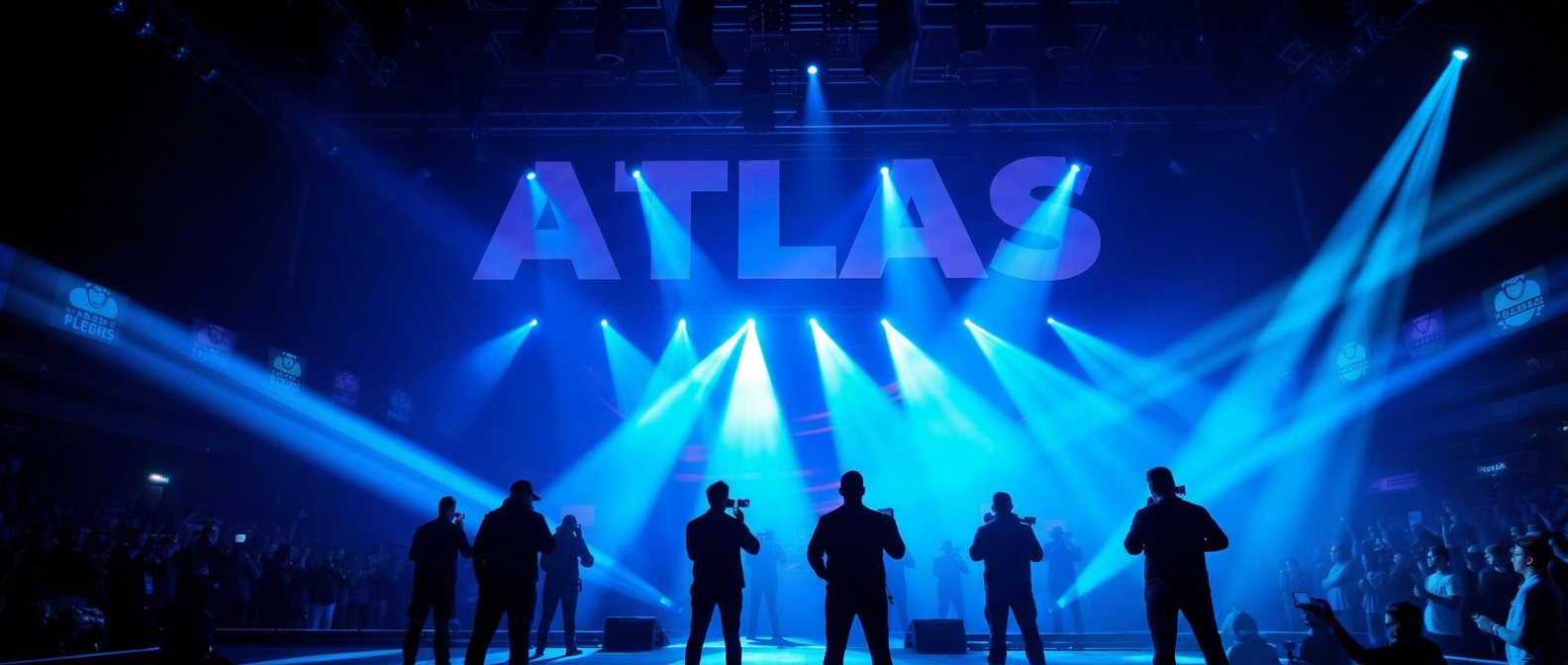 Atlas Esports team on stage